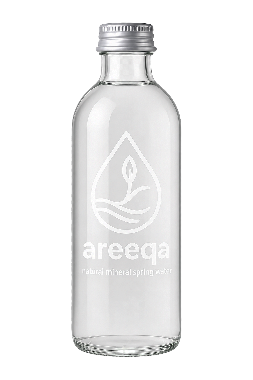 Areeqa mineral water glass bottle